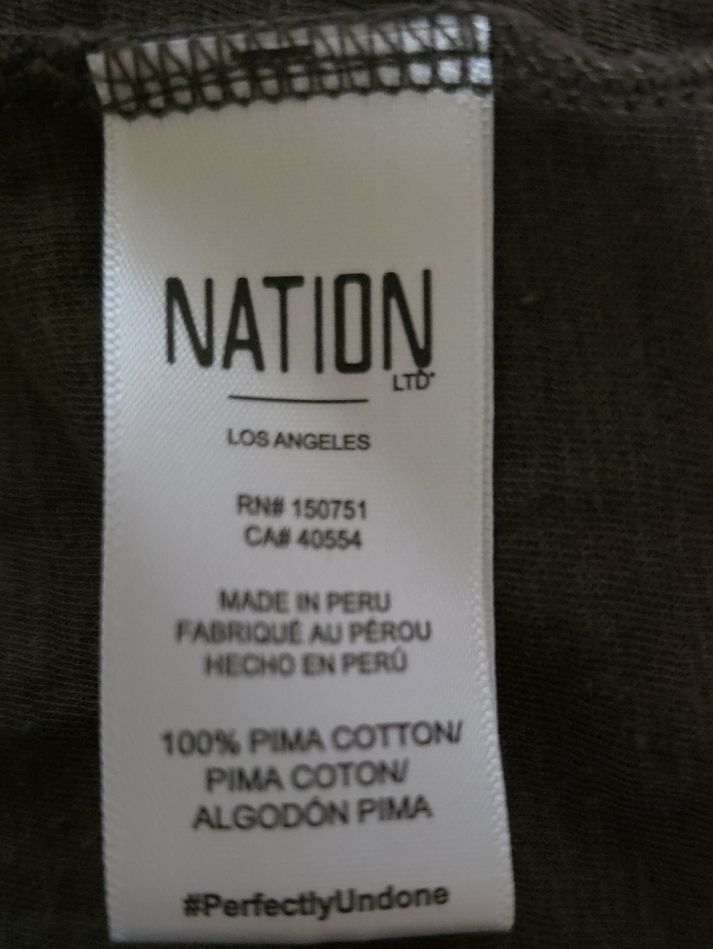 Nation LTD Brown Lightweight Smocked Long Sleeved Neutral Puma Cotton Top - Picture 5 of 6